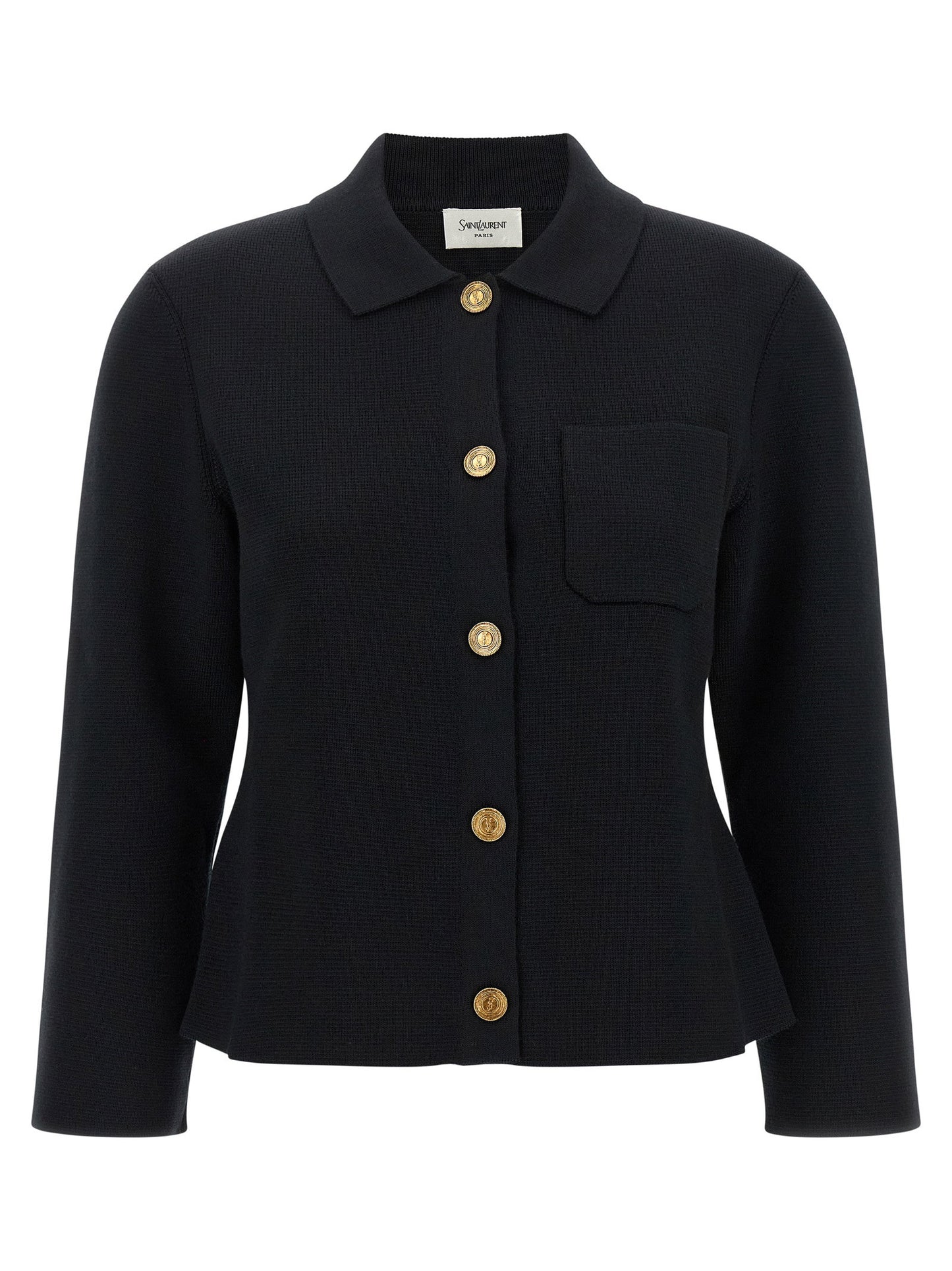 Saint Laurent Cassandre Medallion Cardigan