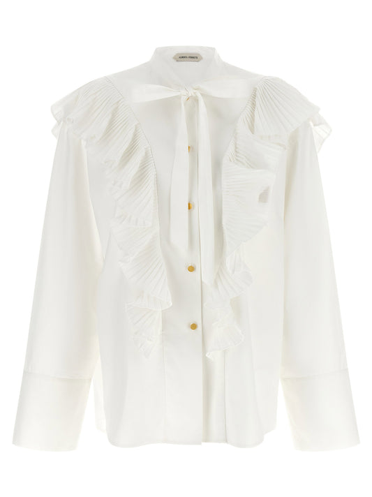 Alberta Ferretti Pleated Ruffle Shirt
