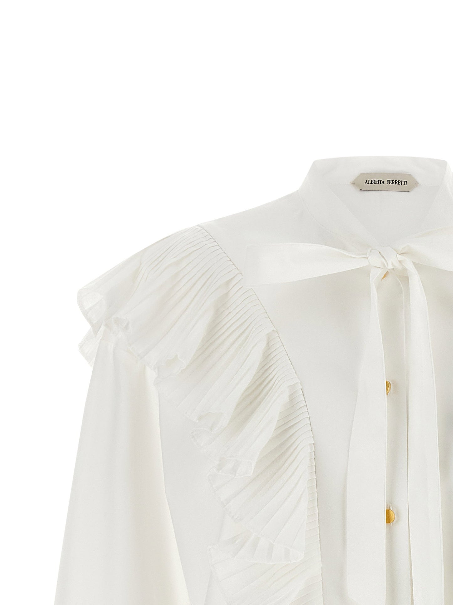 Alberta Ferretti Pleated Ruffle Shirt