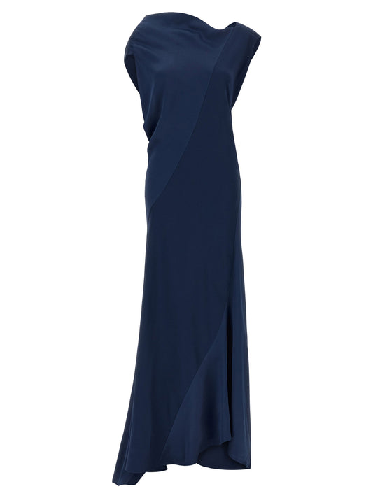 Alberta Ferretti Draped Asymmetrical Dress