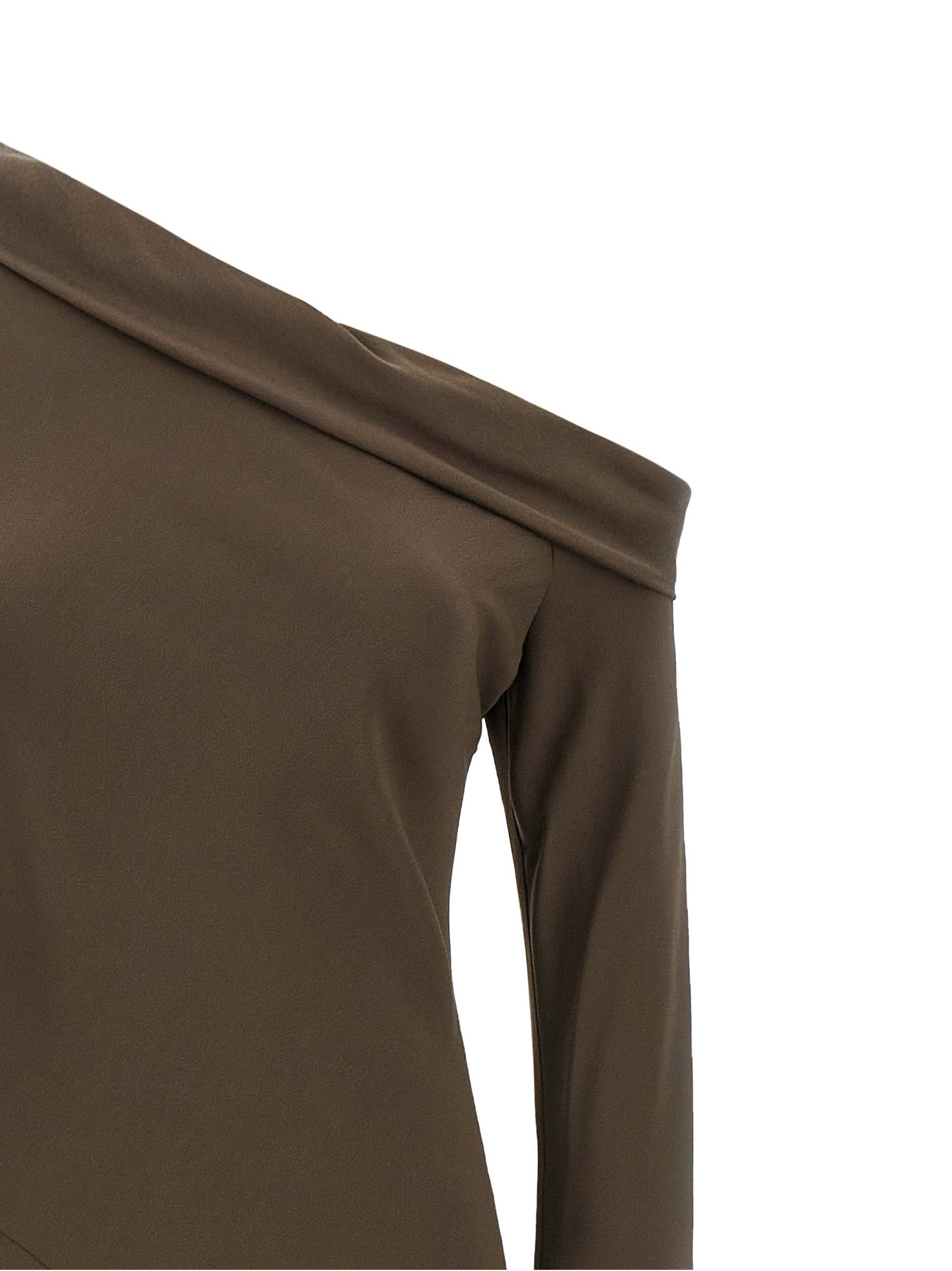 Alberta Ferretti Bare Shoulder Dress