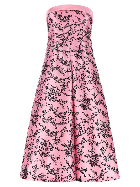 Alberta Ferretti Mikado Floreale Dress