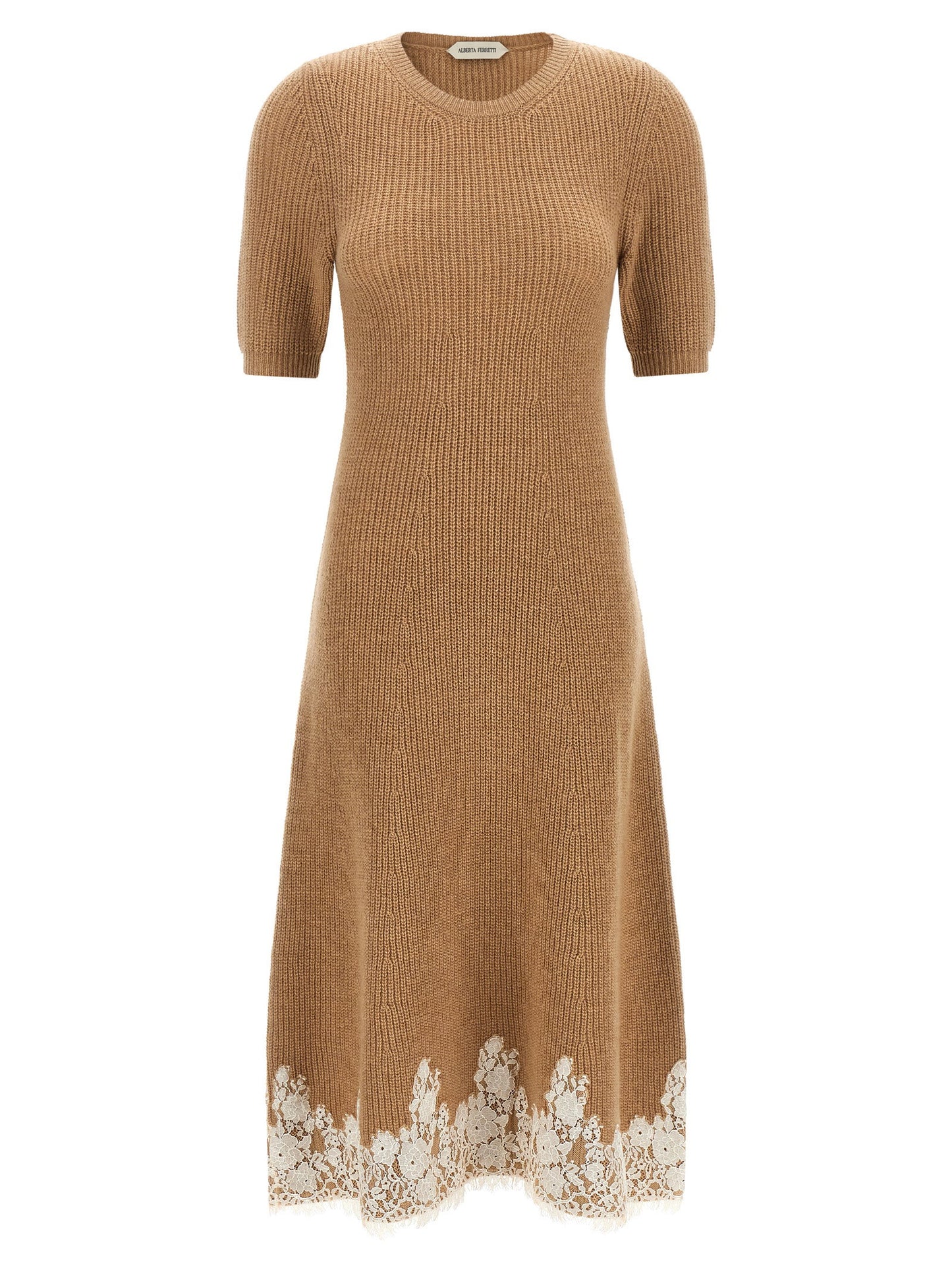 Alberta Ferretti Lace Hem Dress