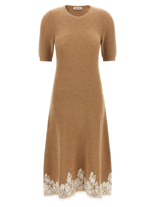 Alberta Ferretti Lace Hem Dress