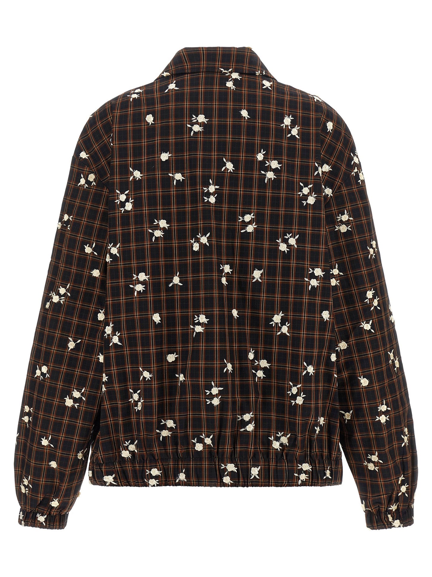 Ganni Check Flower Bomber Jacket