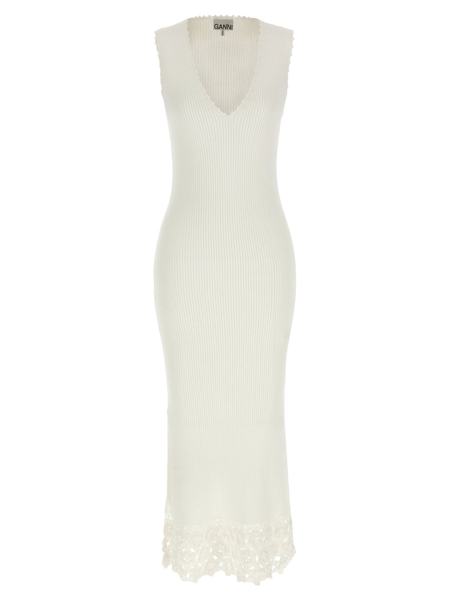 Ganni Cotton Crochet Dress