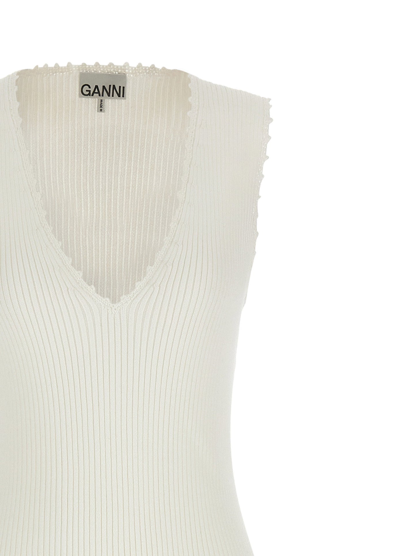 Ganni Cotton Crochet Dress