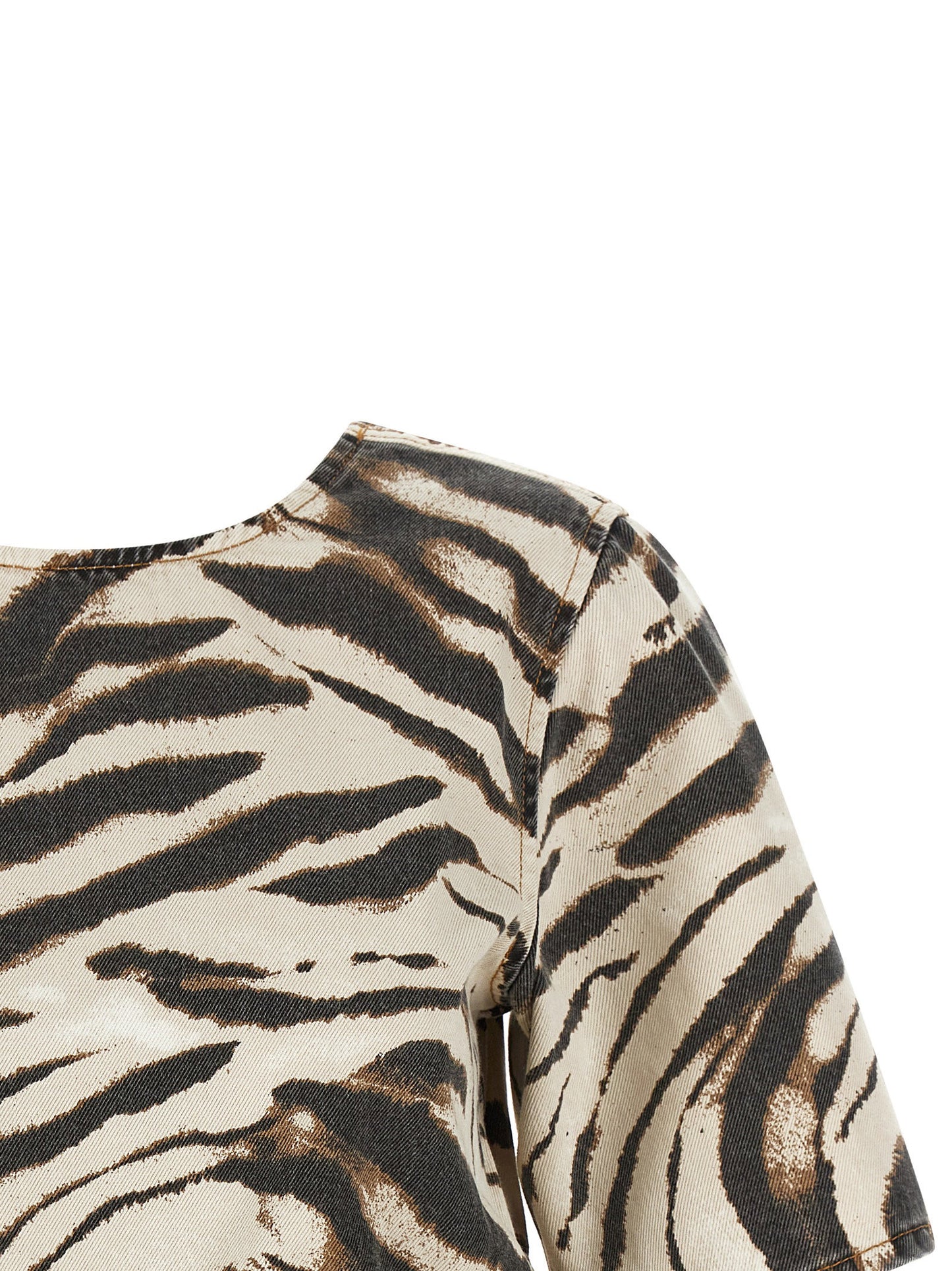 Ganni Zebra Denim Top