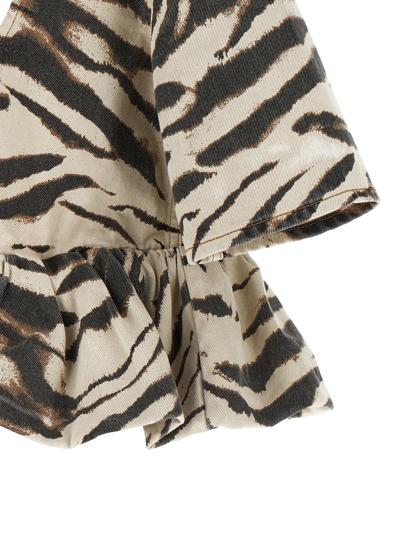 Ganni Zebra Denim Top