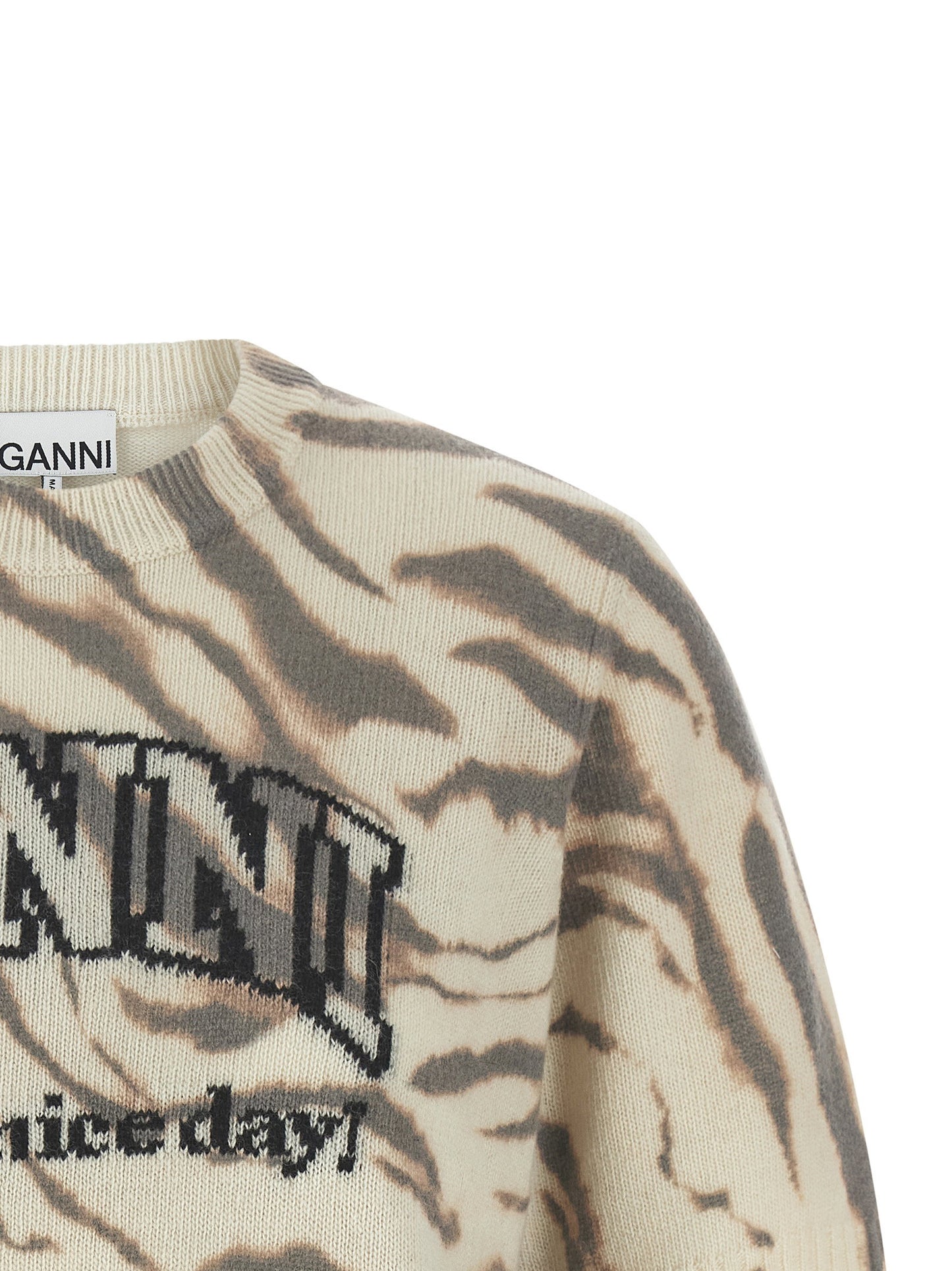 Ganni Logo Intarsia Sweater