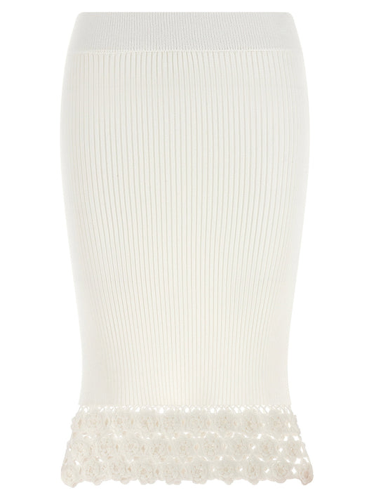 Ganni Cotton Crochet Skirt