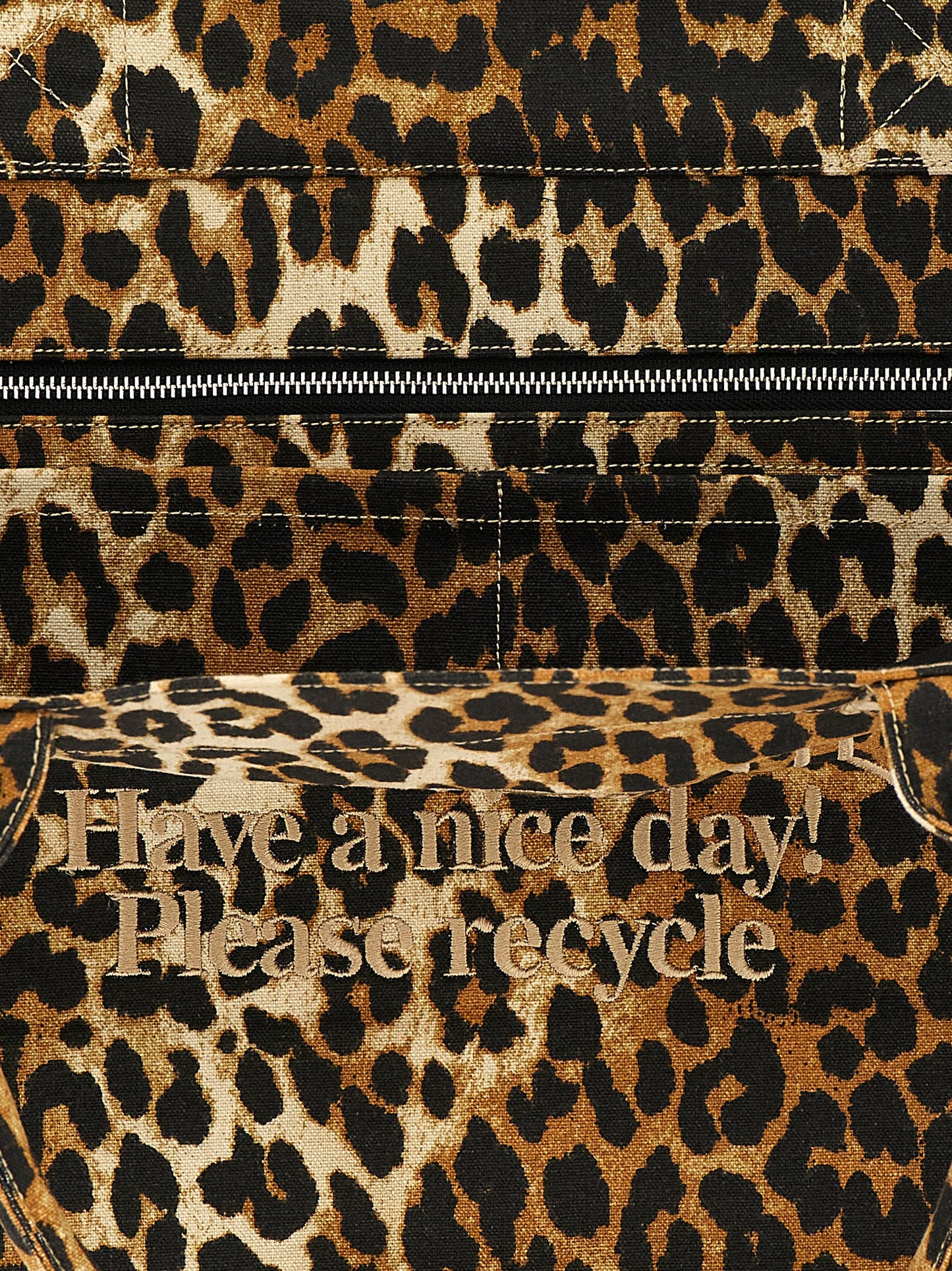 Ganni Leopard Xxl Shopping Bag