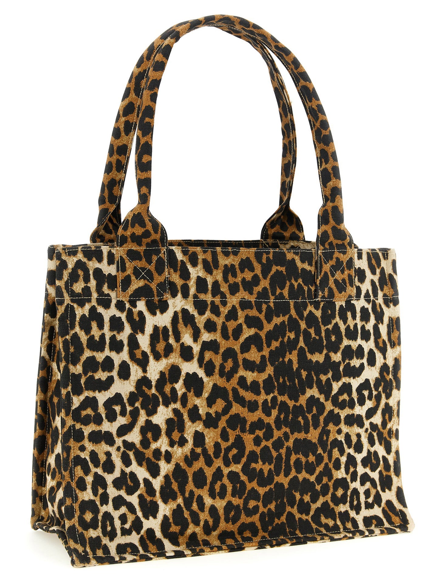 Ganni Leopard Large Shopping Bag
