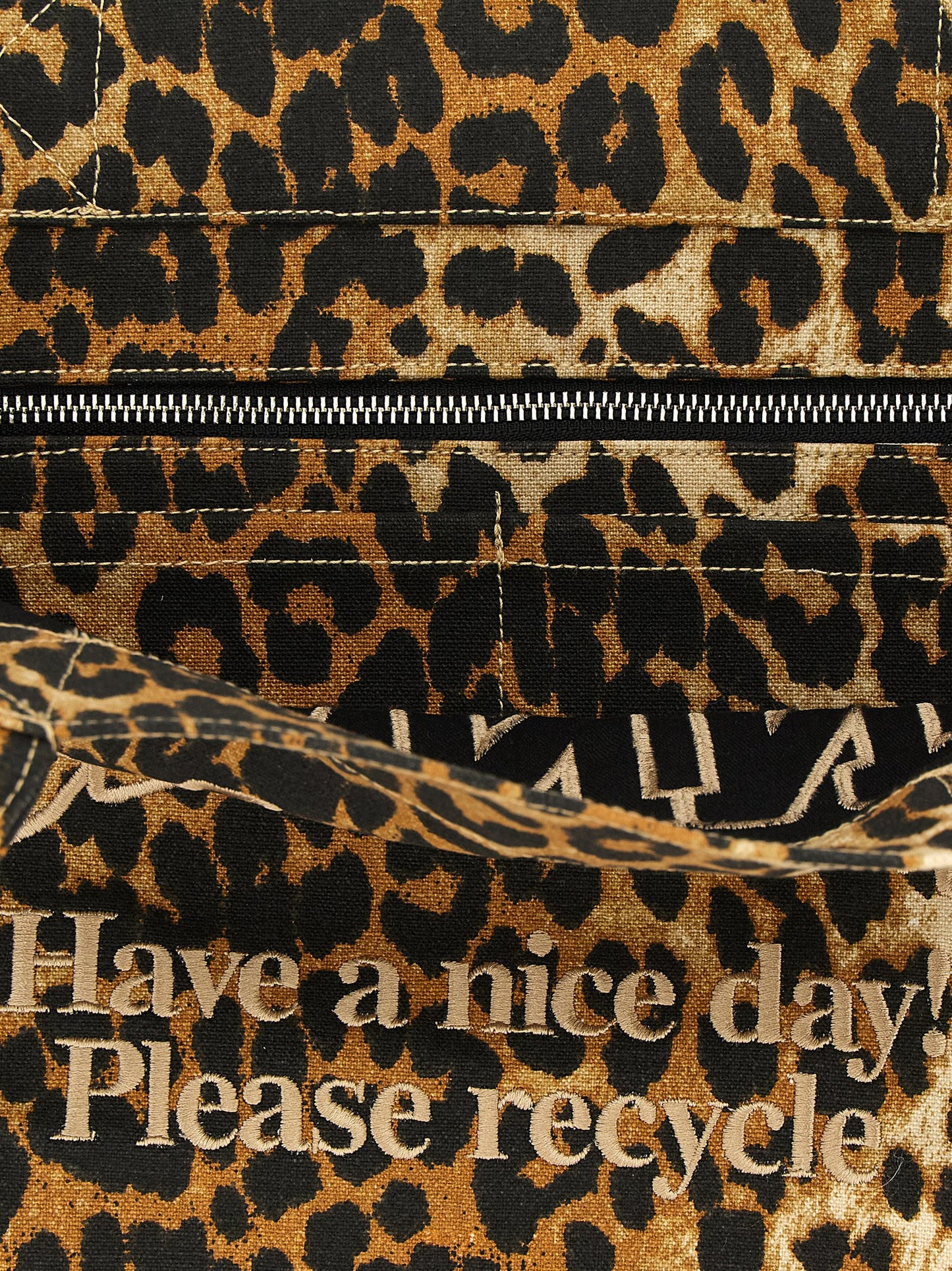 Ganni Leopard Large Shopping Bag