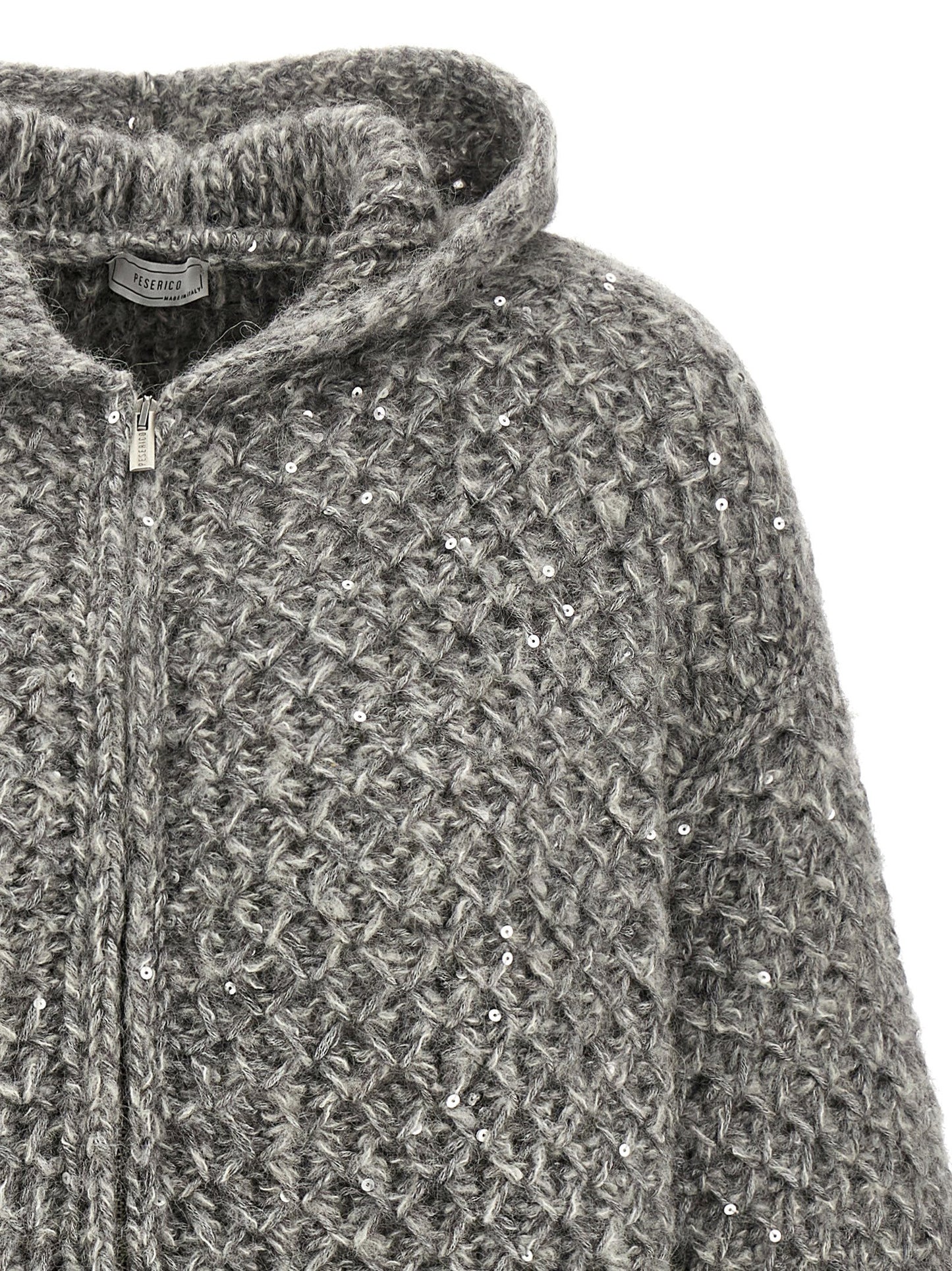 Peserico Zipped Hooded Cardigan