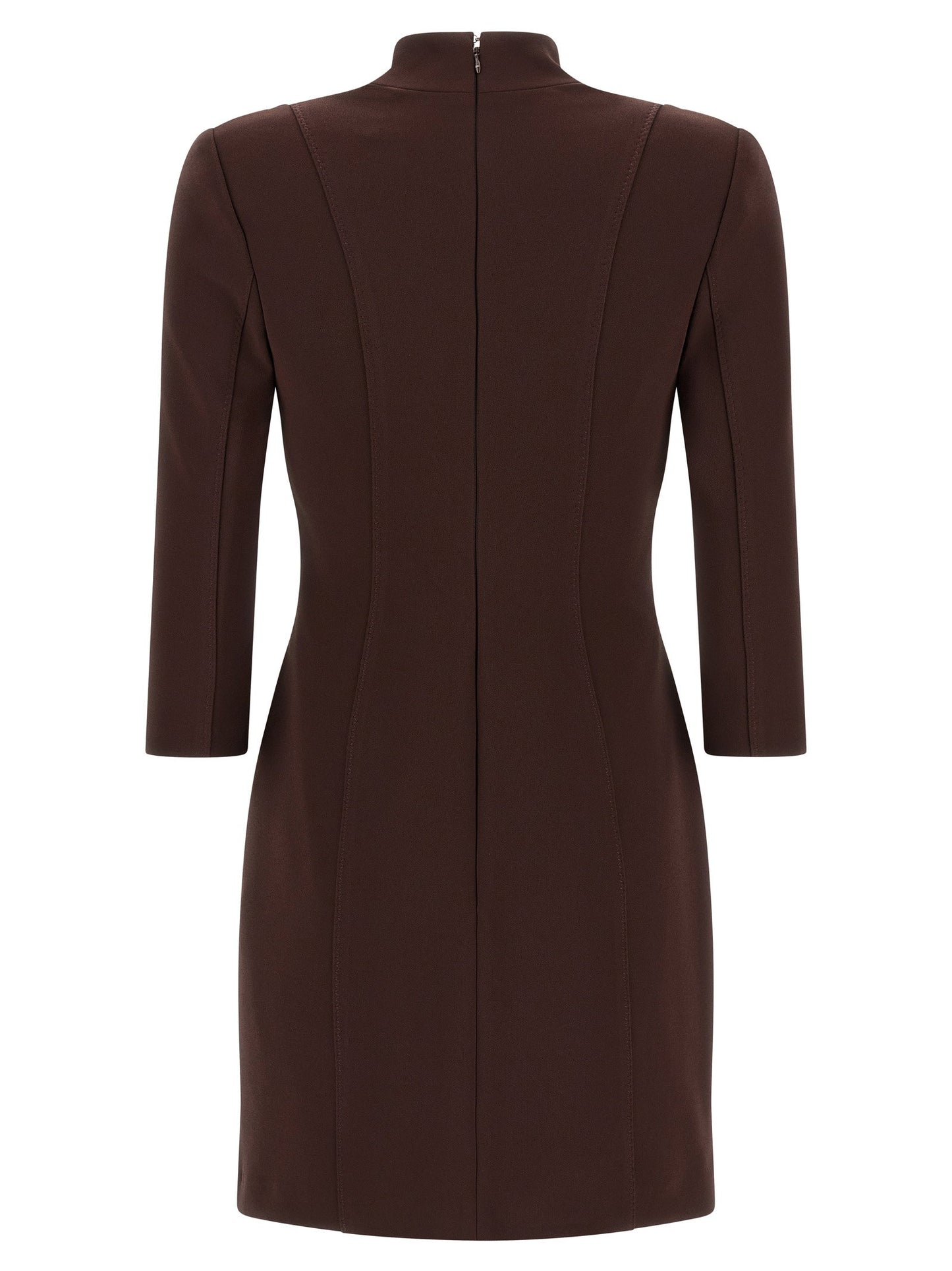 Elisabetta Franchi Logo Dress With Elastic Bands