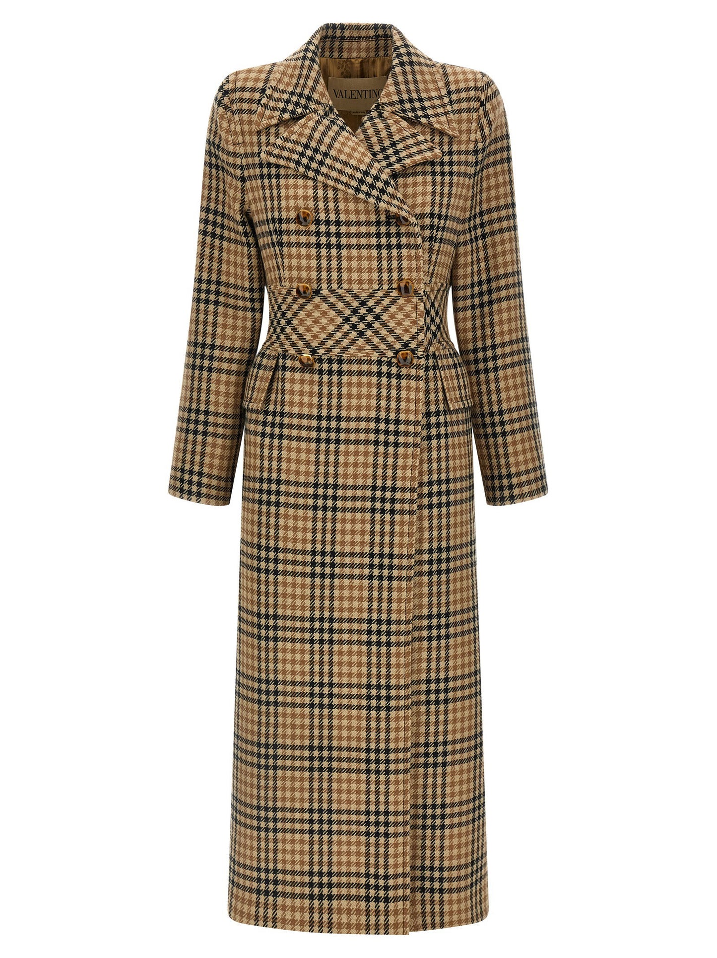 Valentino Garavani Houndstooth Wool Coat
