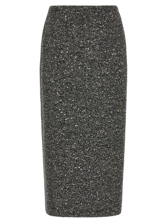 Valentino Garavani Chevron Bouclé Skirt