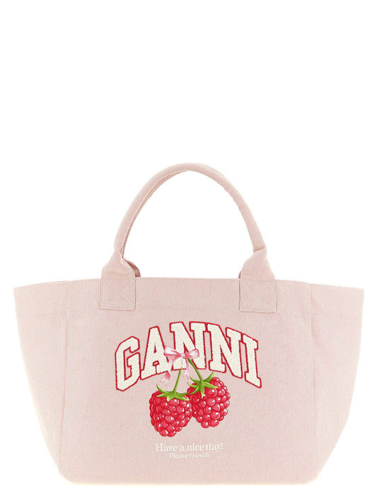 Ganni Medium Raspberry Shopping Bag