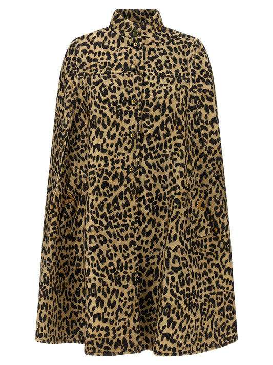Valentino Garavani Cape In Animalier Cloth