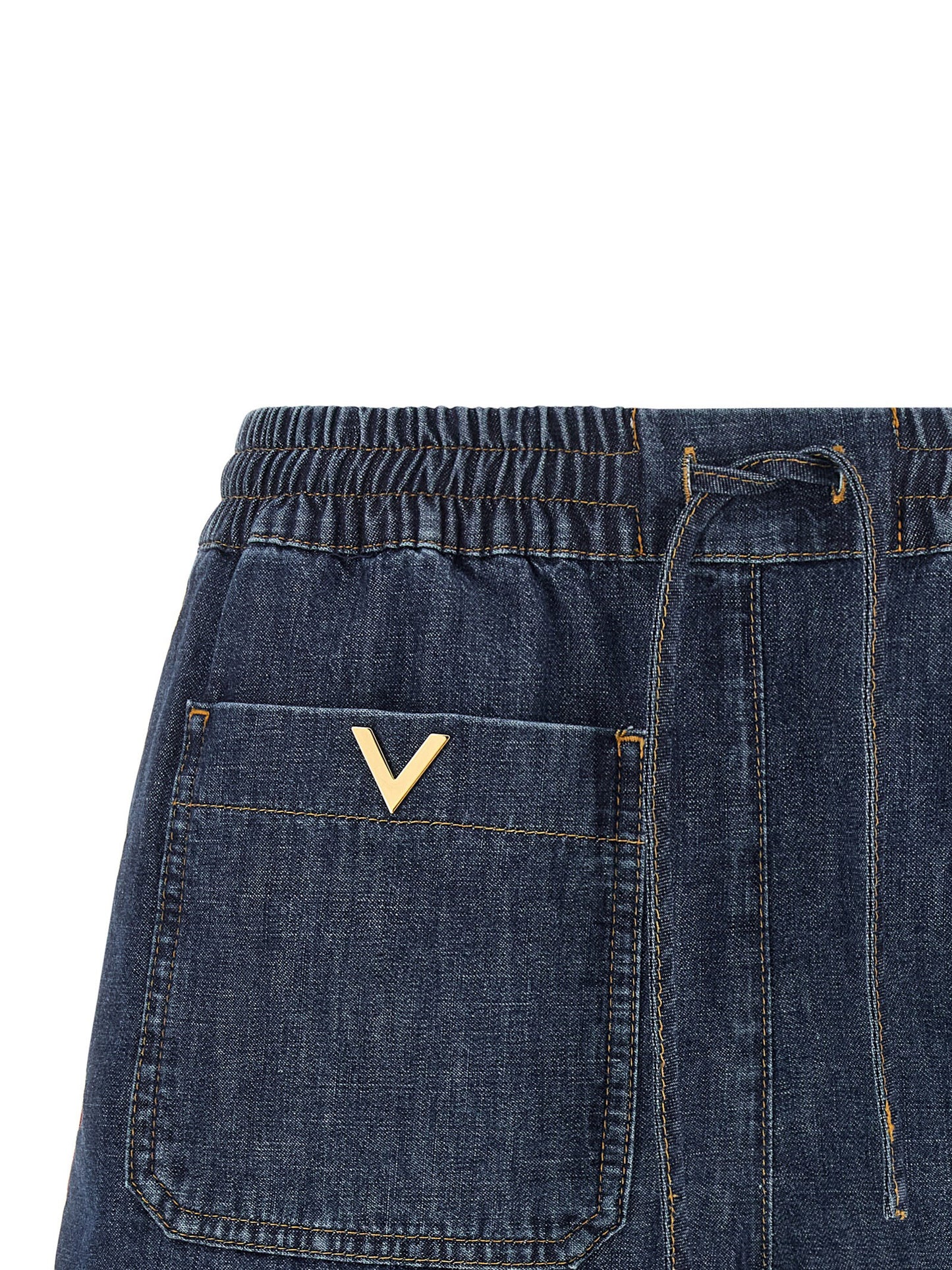 Valentino Garavani Chambray Denim Shorts