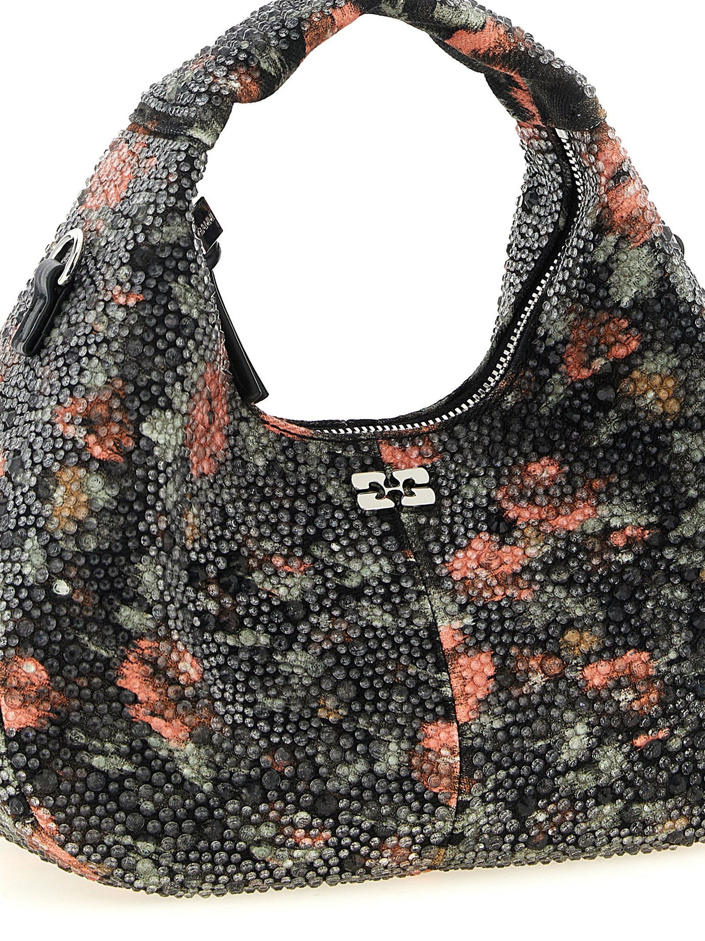 Ganni Mini Hobo Flowers Handbag