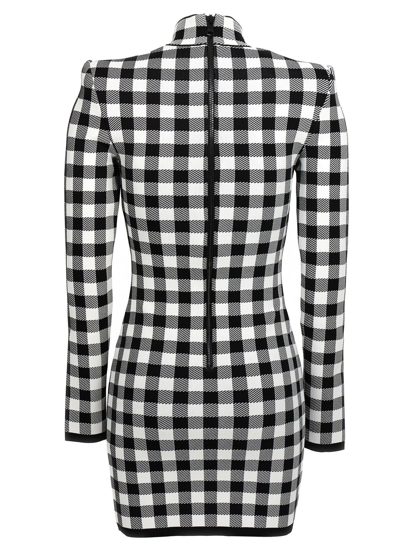 Balmain Vichy Knit Dress