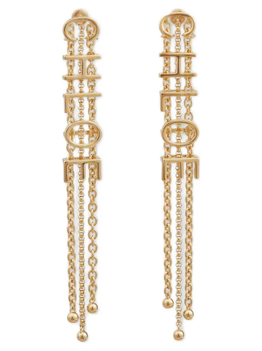 Chloé Lettering Pendant Earrings
