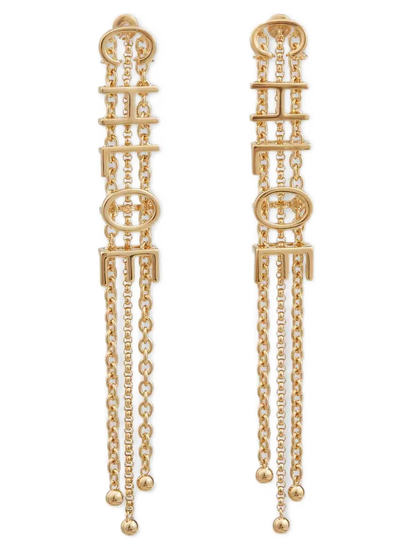 Chloé Lettering Pendant Earrings