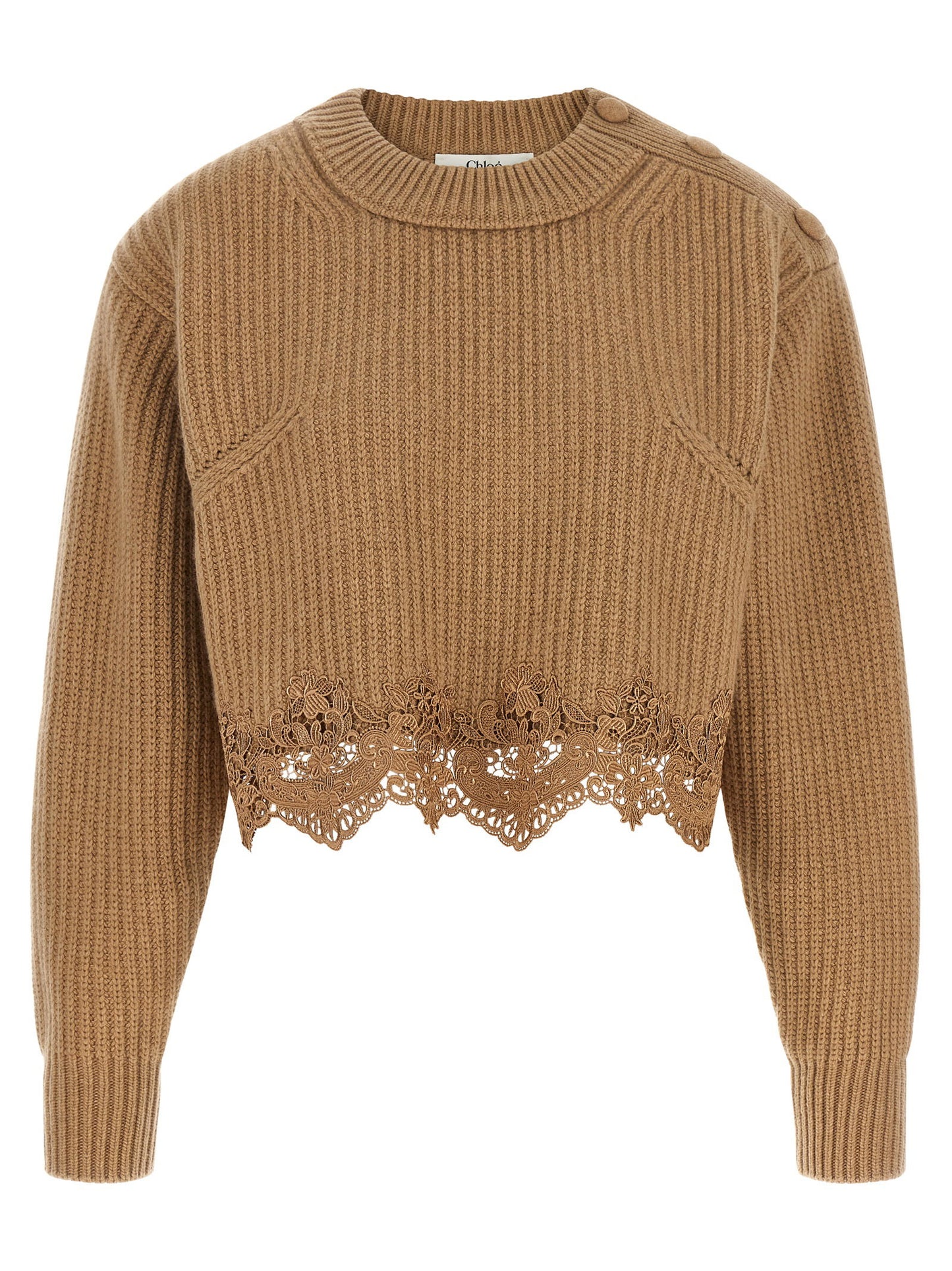 Chloé Cropped Lace Sweater