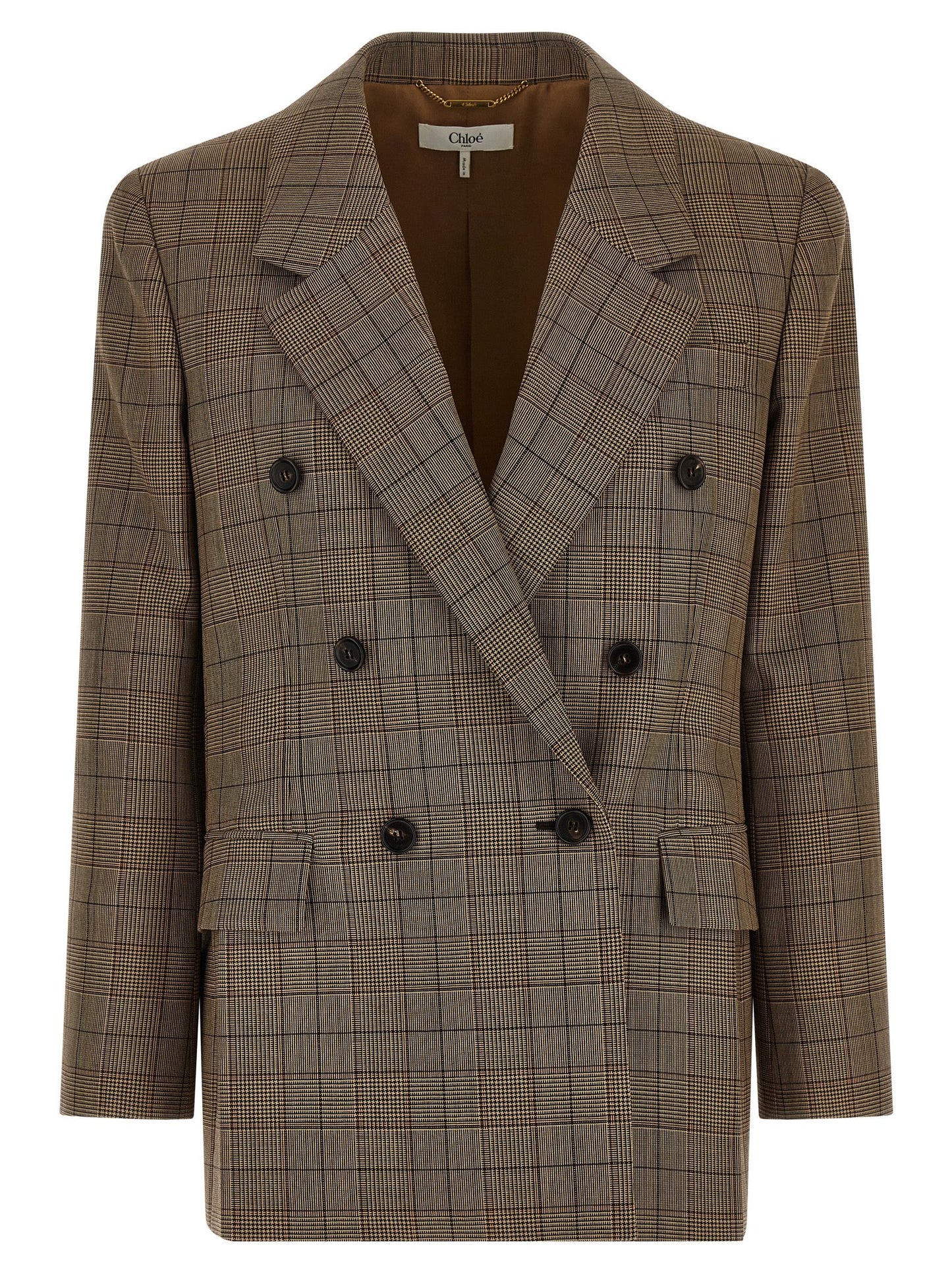 Chloé Check Double-breasted Blazer