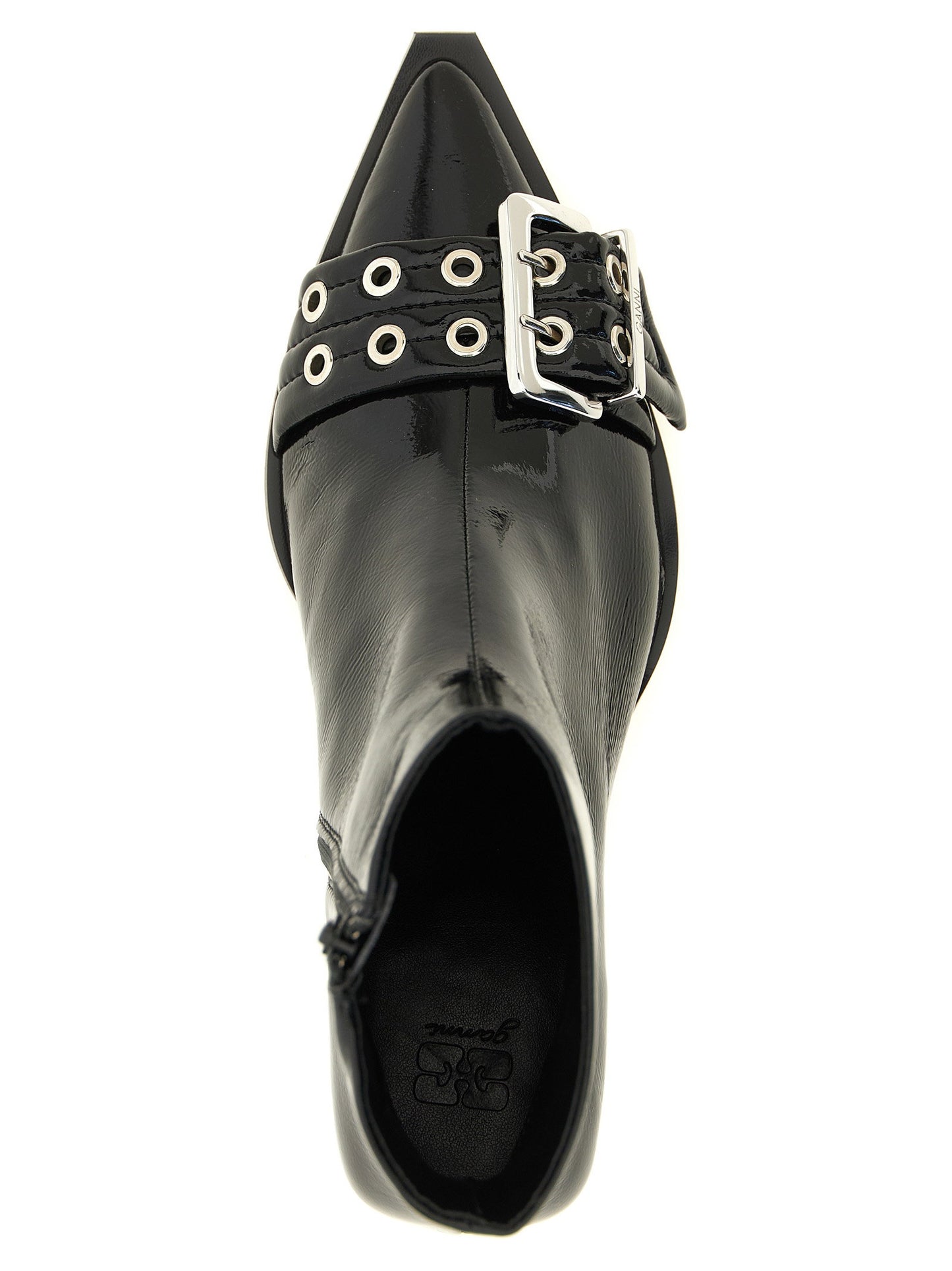 Ganni Buckle Ankle Boots
