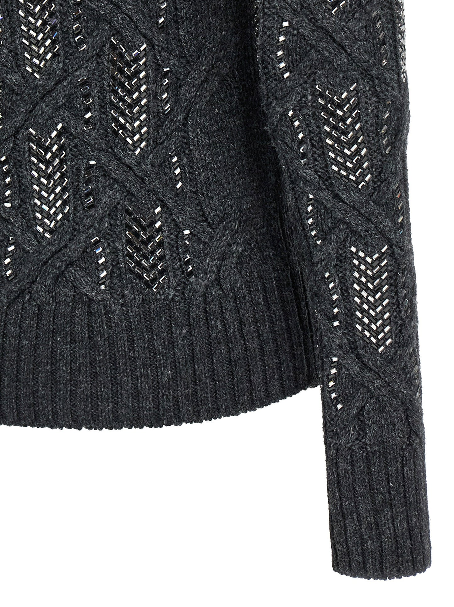Ermanno Scervino Crystal Braid Sweater
