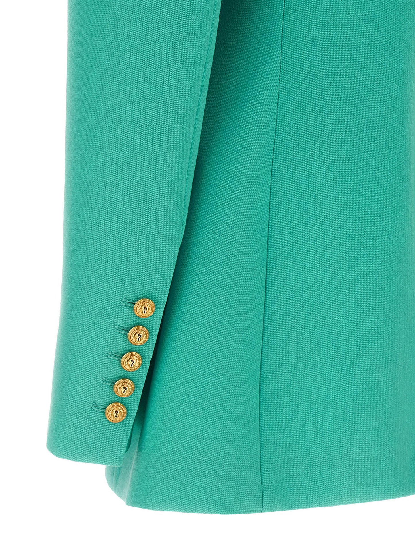 Balmain Logo Button Double-breasted Blazer