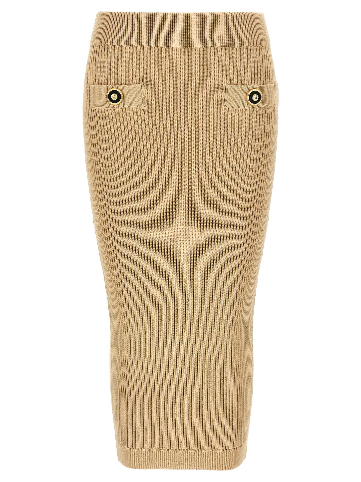 Balmain Ribbed Midi Skirt