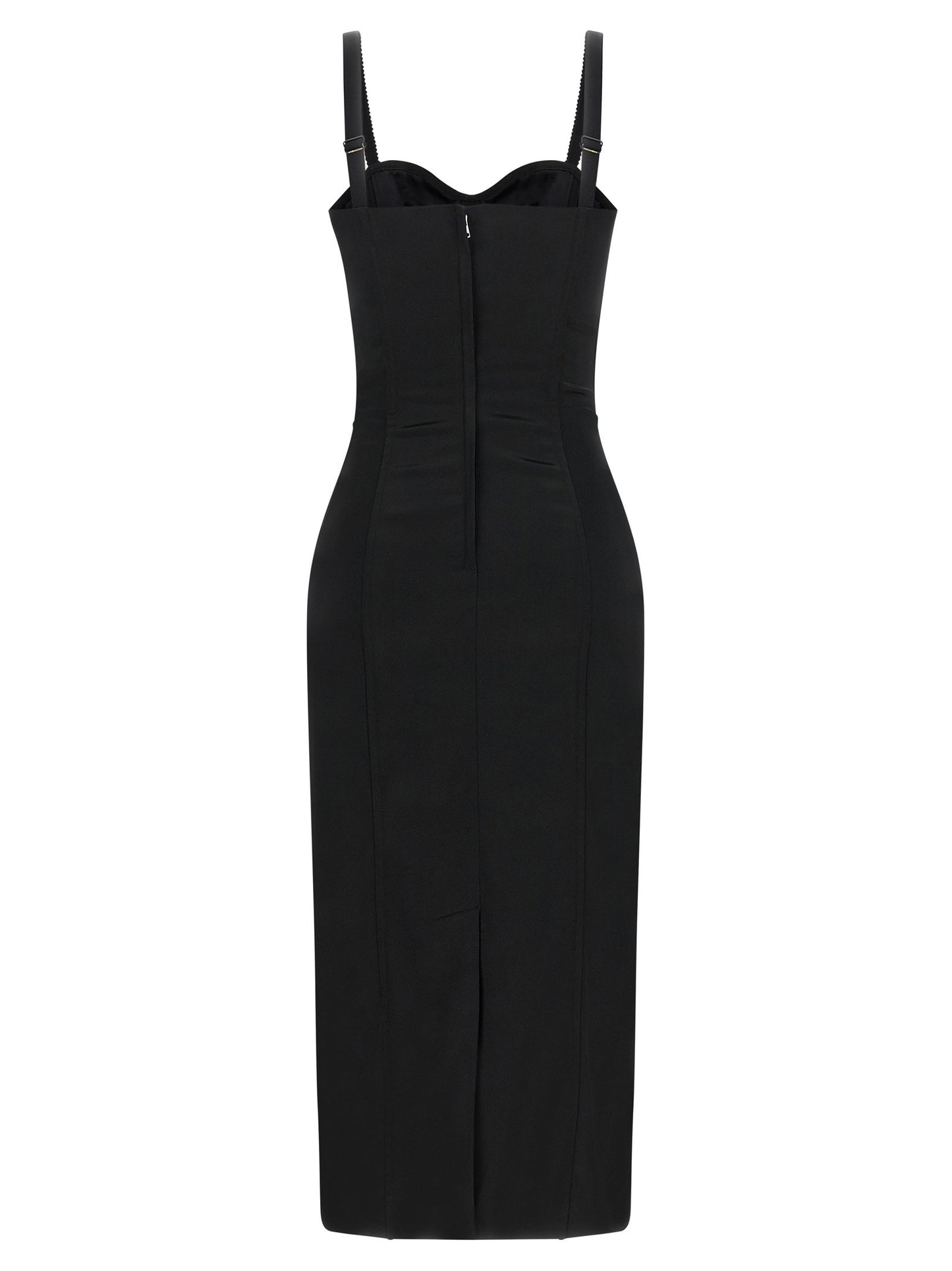 Dolce & Gabbana Black Sicily Bra Corset Dress