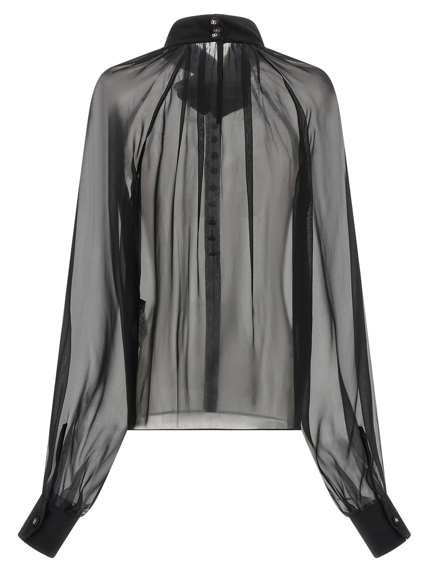 Dolce & Gabbana Chiffon Blouse With Flower