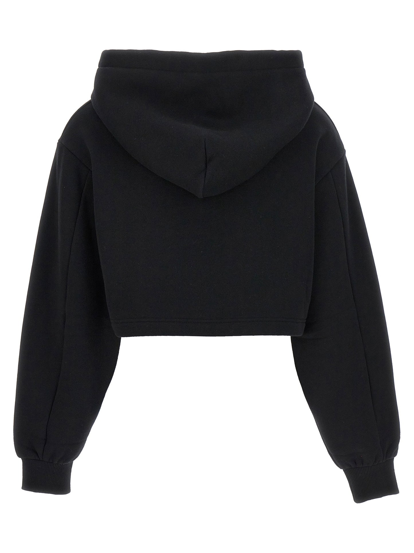 Dolce & Gabbana Logo Embroidery Cropped Hoodie