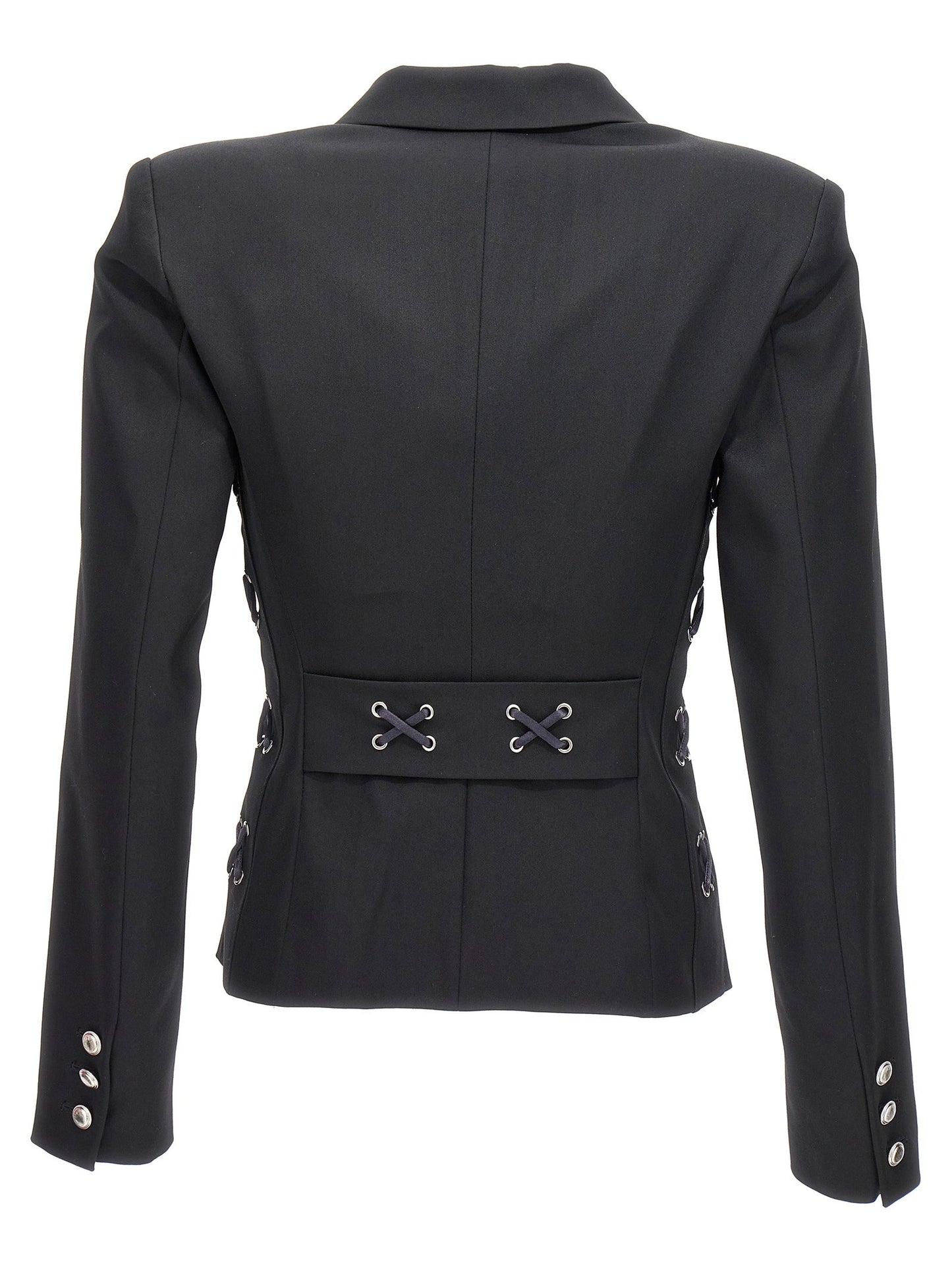 Alessandra Rich Single Breast Lace-up Blazer Jacket