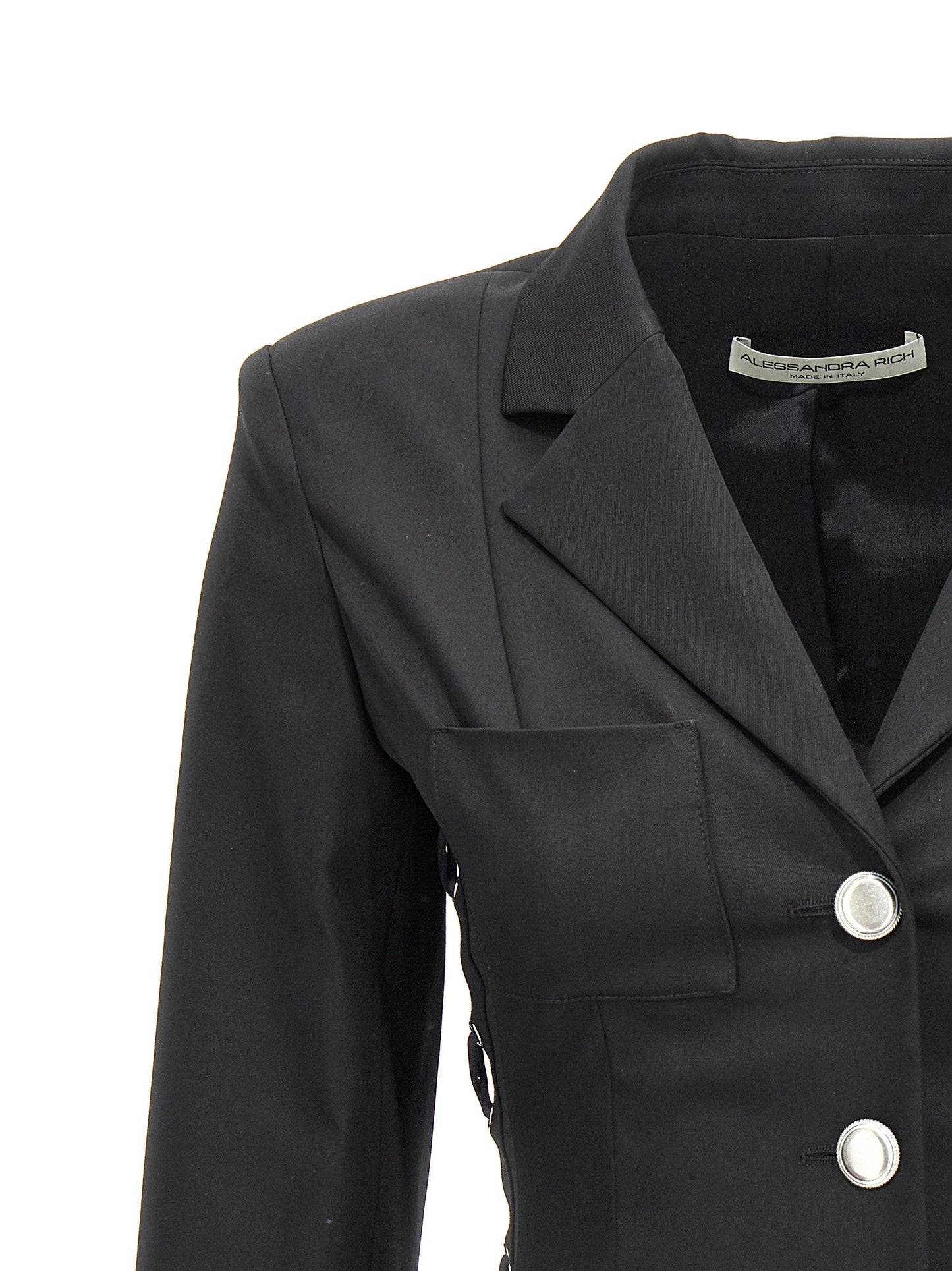 Alessandra Rich Single Breast Lace-up Blazer Jacket
