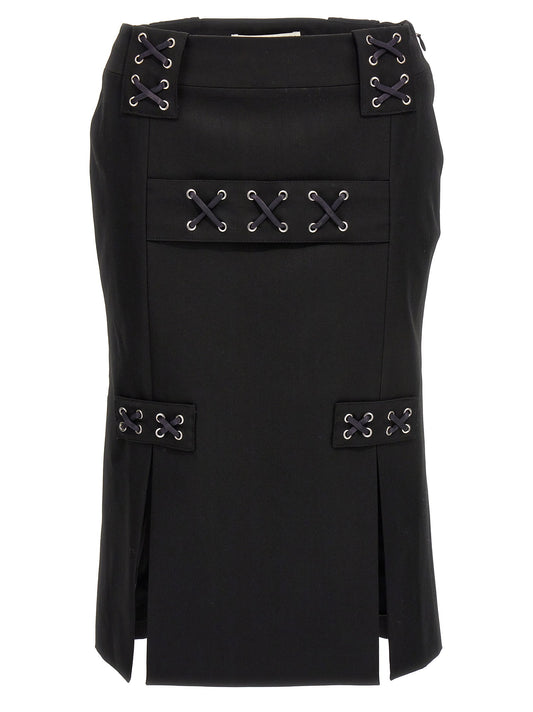 Alessandra Rich Lace-up Skirt