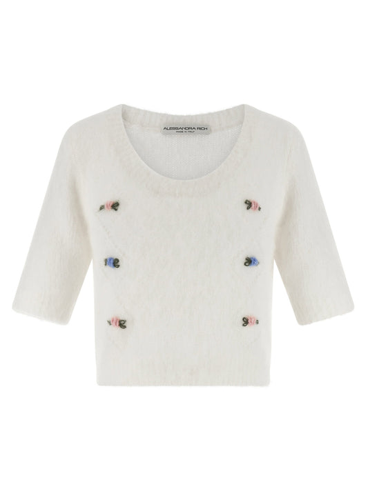 Alessandra Rich Carded Mohair Sweater