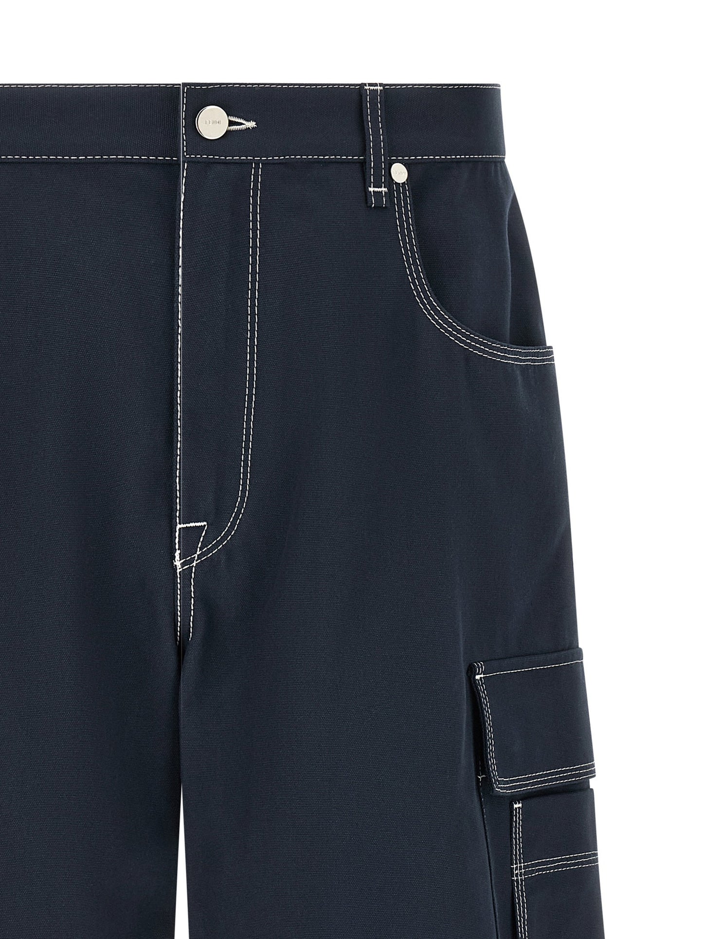 Fendi Bermuda Cargo Canvas Shorts