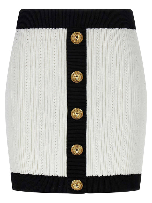 Balmain Two-tone Miniskirt