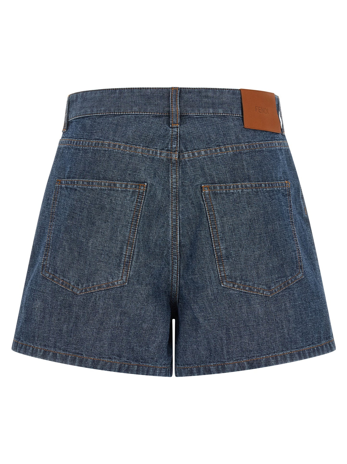 Fendi Chambray Denim Shorts