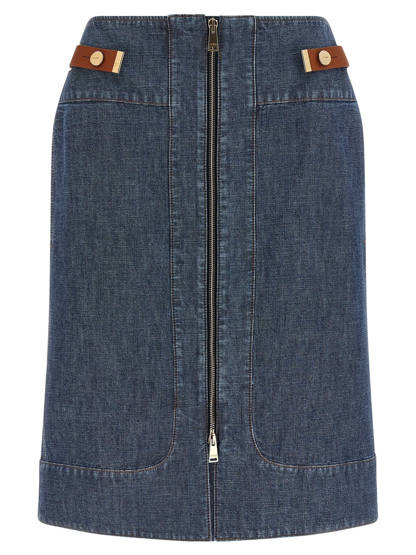 Fendi Chambray Denim Skirt