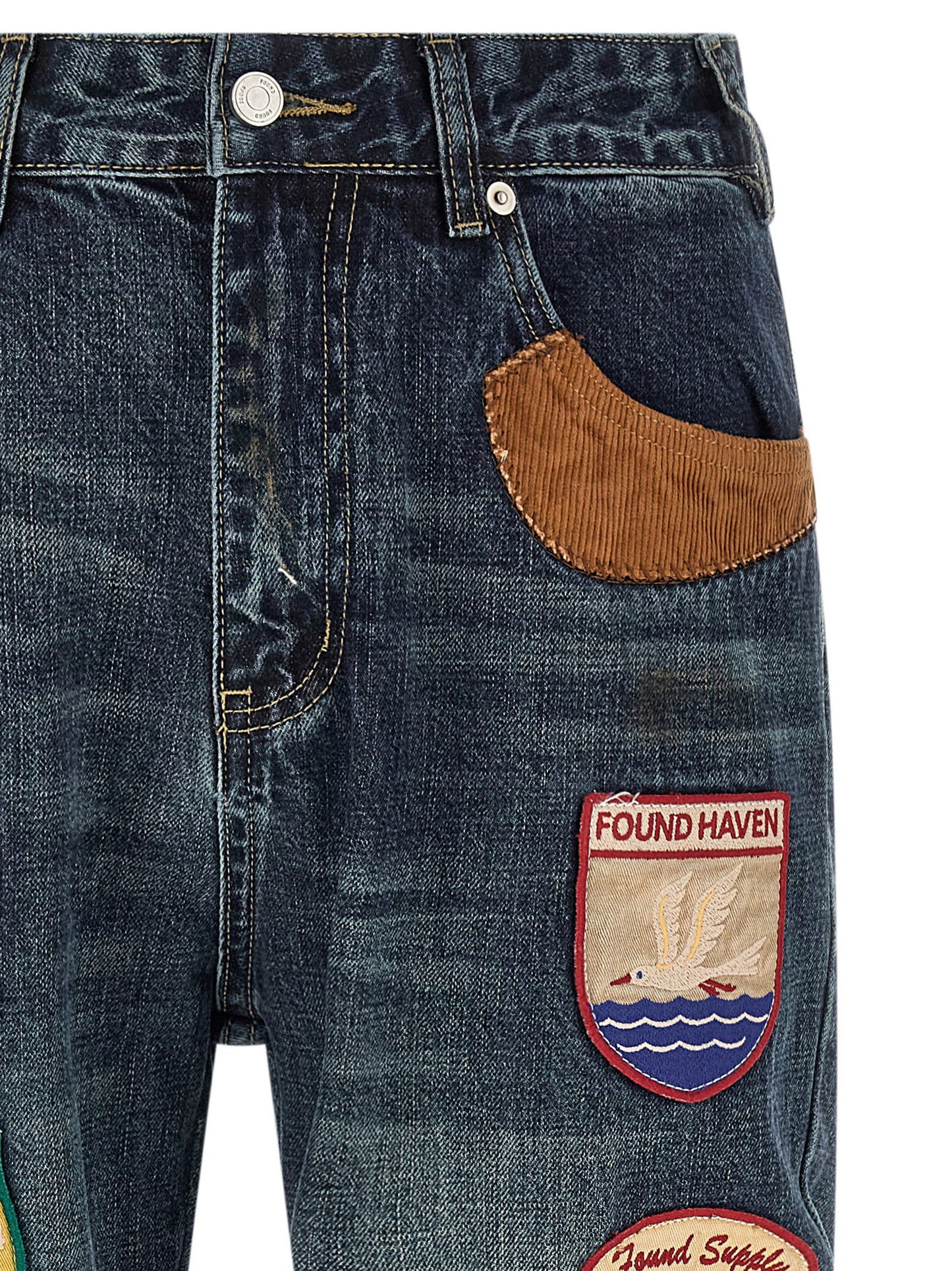 Found Patchwork Jeans