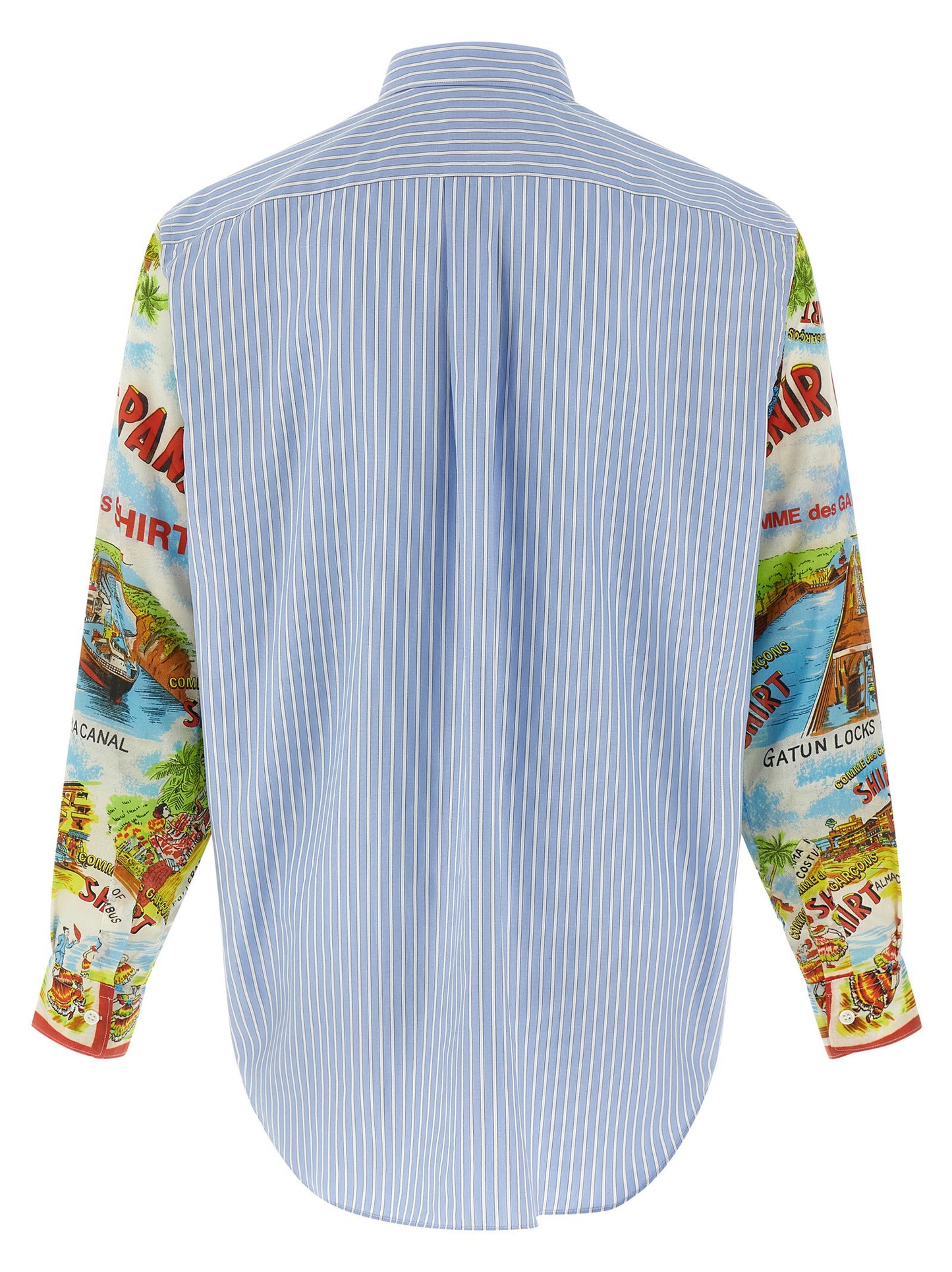 Comme Des Garcons Shirt Patterned Sleeve Shirt