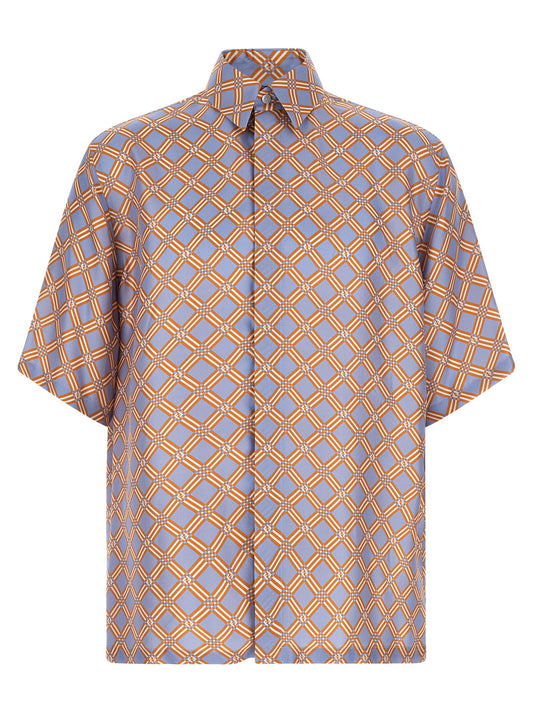 Fendi Net Print Silk Shirt