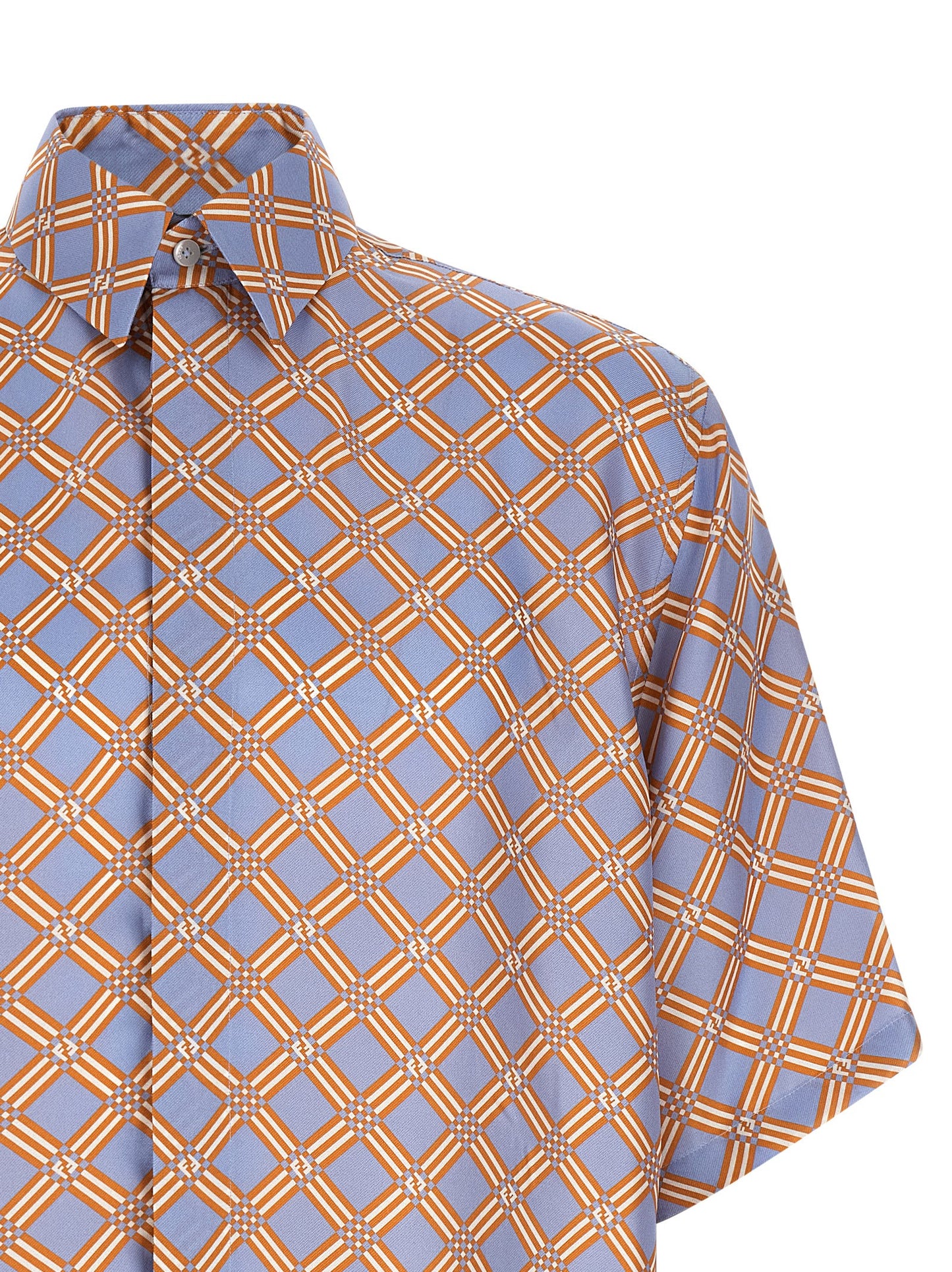 Fendi Net Print Silk Shirt